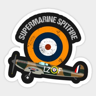 Supermarine Spitfire RAF Warbird Military WW2 Aircraft Plane Flugzeug MKI Sticker